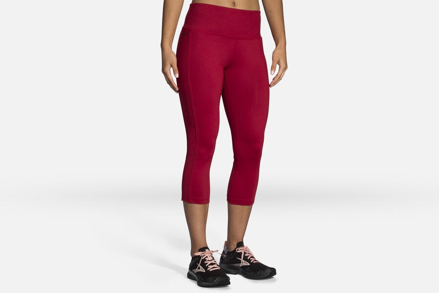 Womens Brooks Greenlight Capri Bottoms Beet | Clothing 5143-COMEN